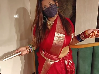 Indian Stepmom Caught Her Stepson Jerking with Her Panties and He Fucked Her