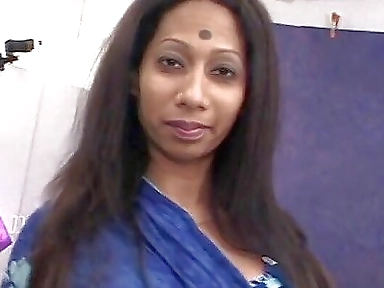 Large breasted Indian chick rides hard cock on couch