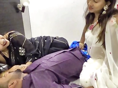 A Man Fucked His Neighbour Two Desi Housewives Together in Their House