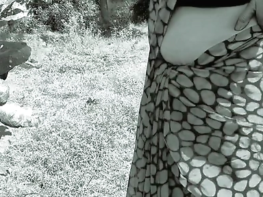 Hot Aunty Fucking Pussy in Forest Doggy Style