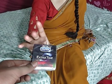 Fucking Her Step-brother with an Expensive Condom in Dowry at Her House