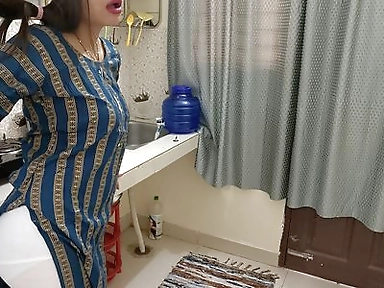 Indian Husband Drags His Wife Into the Kitchen and Leaves Her