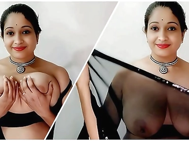 Sexy Bhabhi Fucked in Hot Black Saree